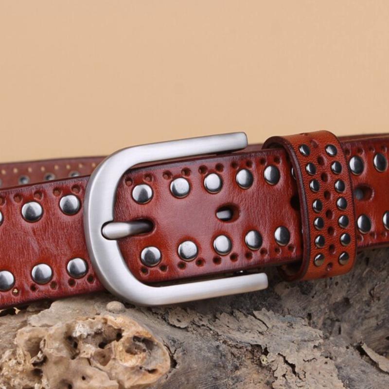 Women's Casual Genuine Leather Belt With Pin Buckle
