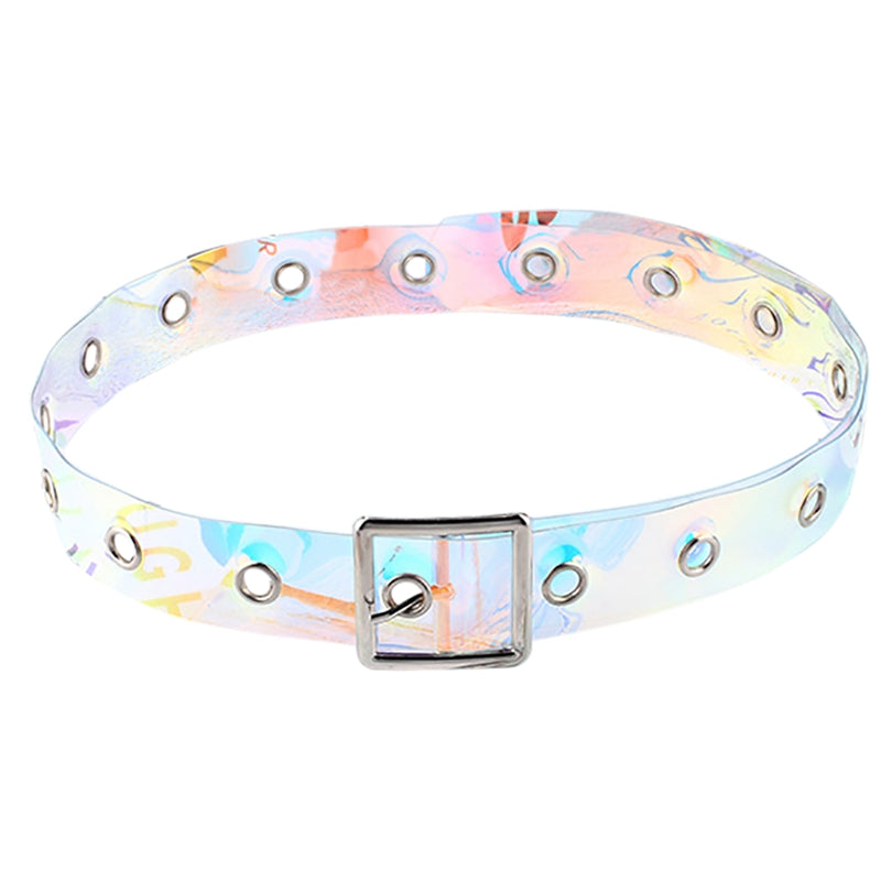 Women's Casual Transparent Belt With Pin Buckle