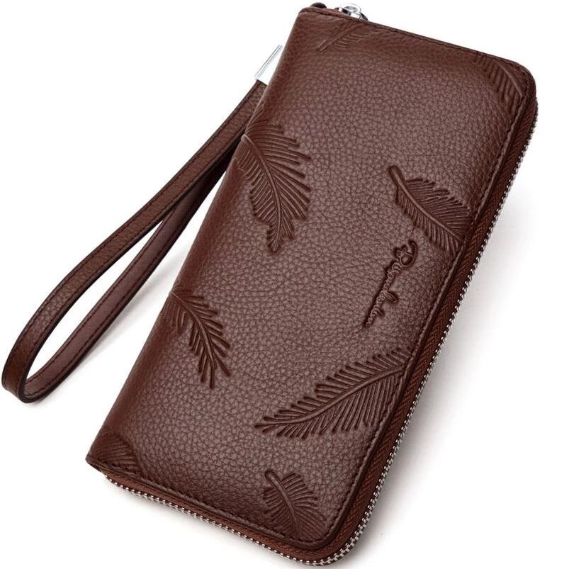 Men's Genuine Leather Wallet With Fastener