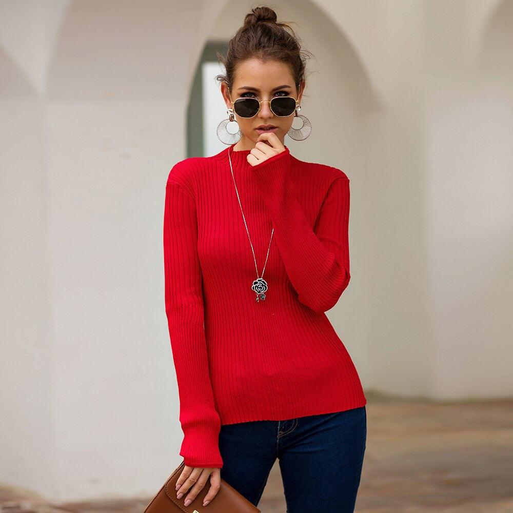 Women's Autumn/Winter Long Sleeve Knitted Pullover