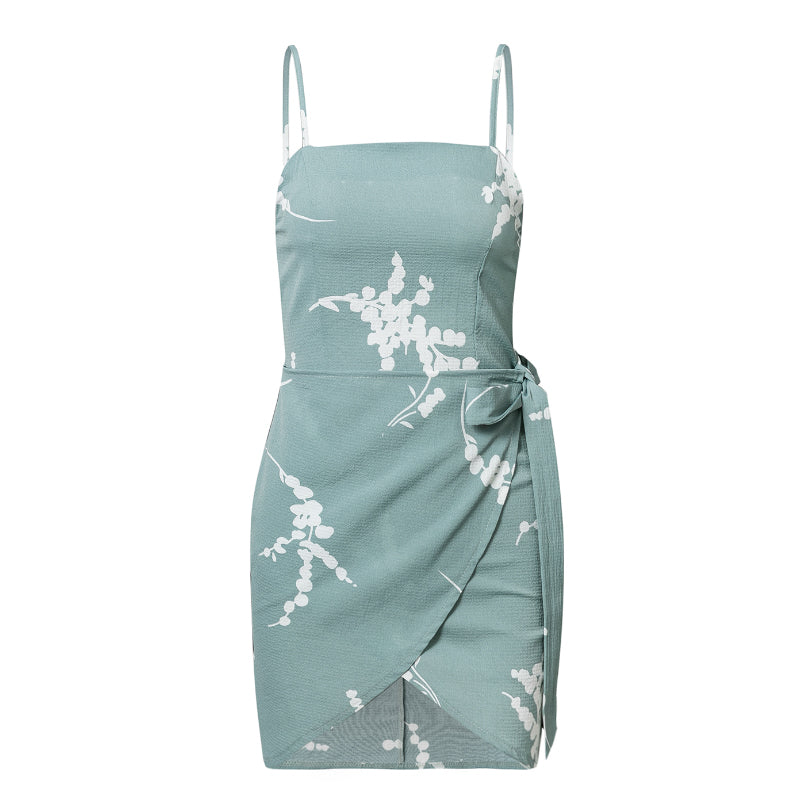 Women's Summer Casual Asymmetrical Sheath Dress With Print