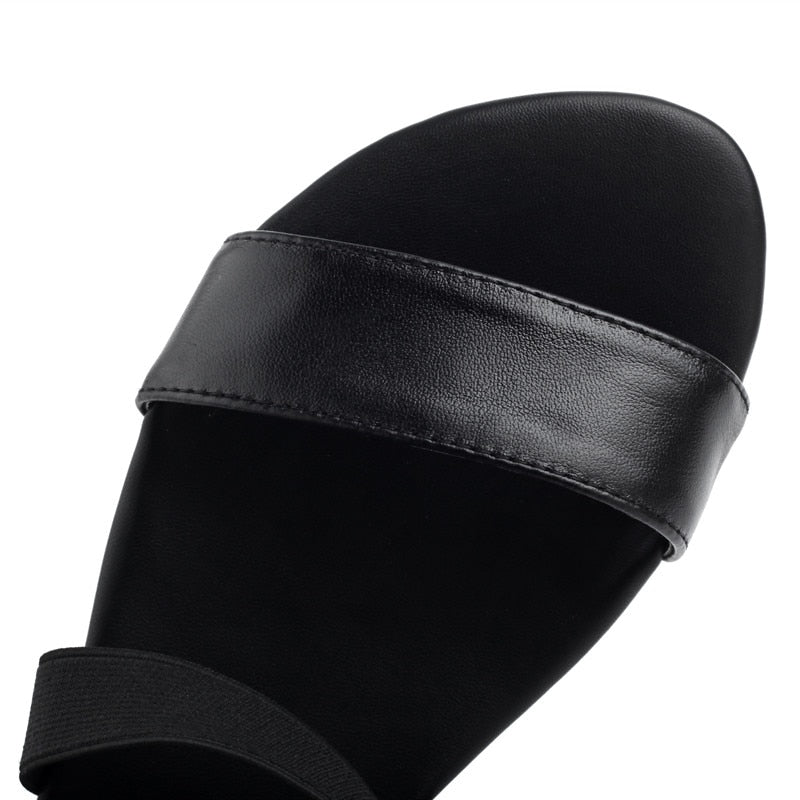 Women's Summer Genuine Leather Open Toe Sandals