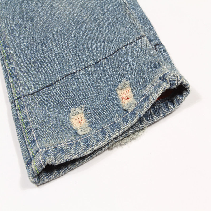 Men's Autumn Cotton Ripped Jeans | Plus Size