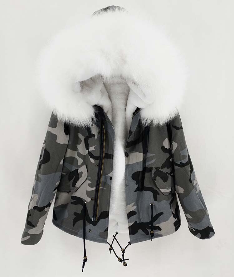 Women's Winter Casual Slim Warm Parka With Raccoon Fur