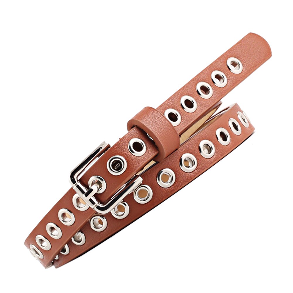 Women's Leather Belt With Pin Buckle