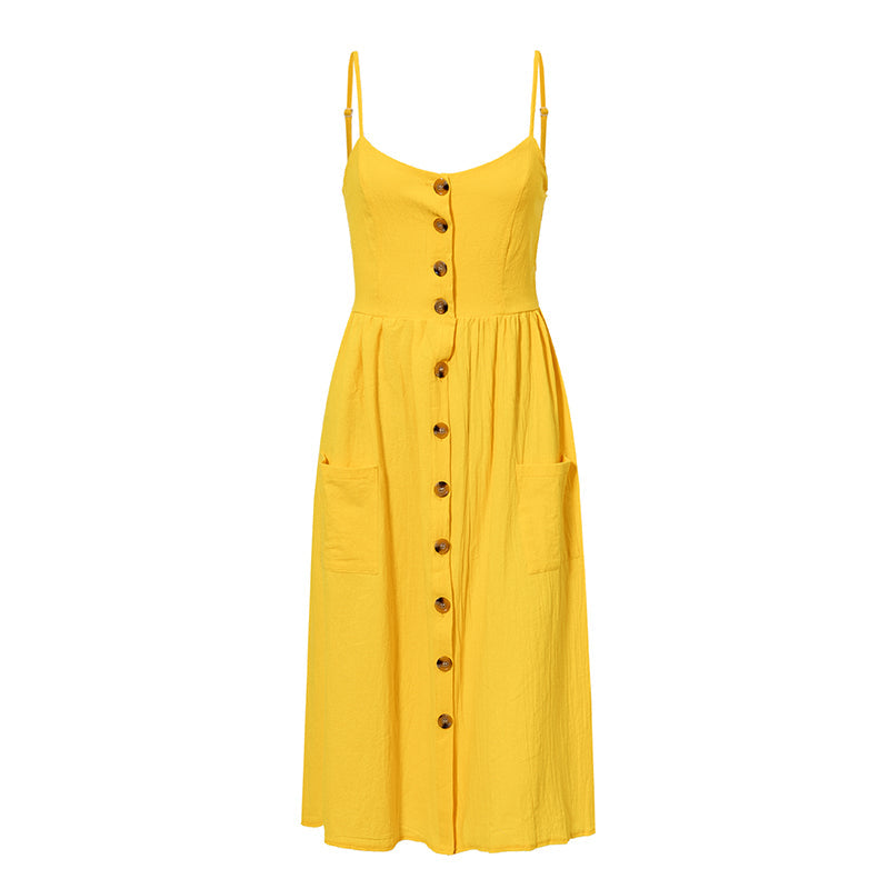 Women's Summer Casual Long Polyester Dress