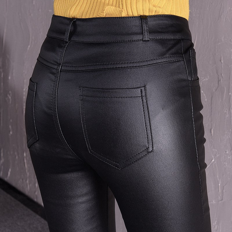 Women's Winter/Autumn Leather Skinny Pants