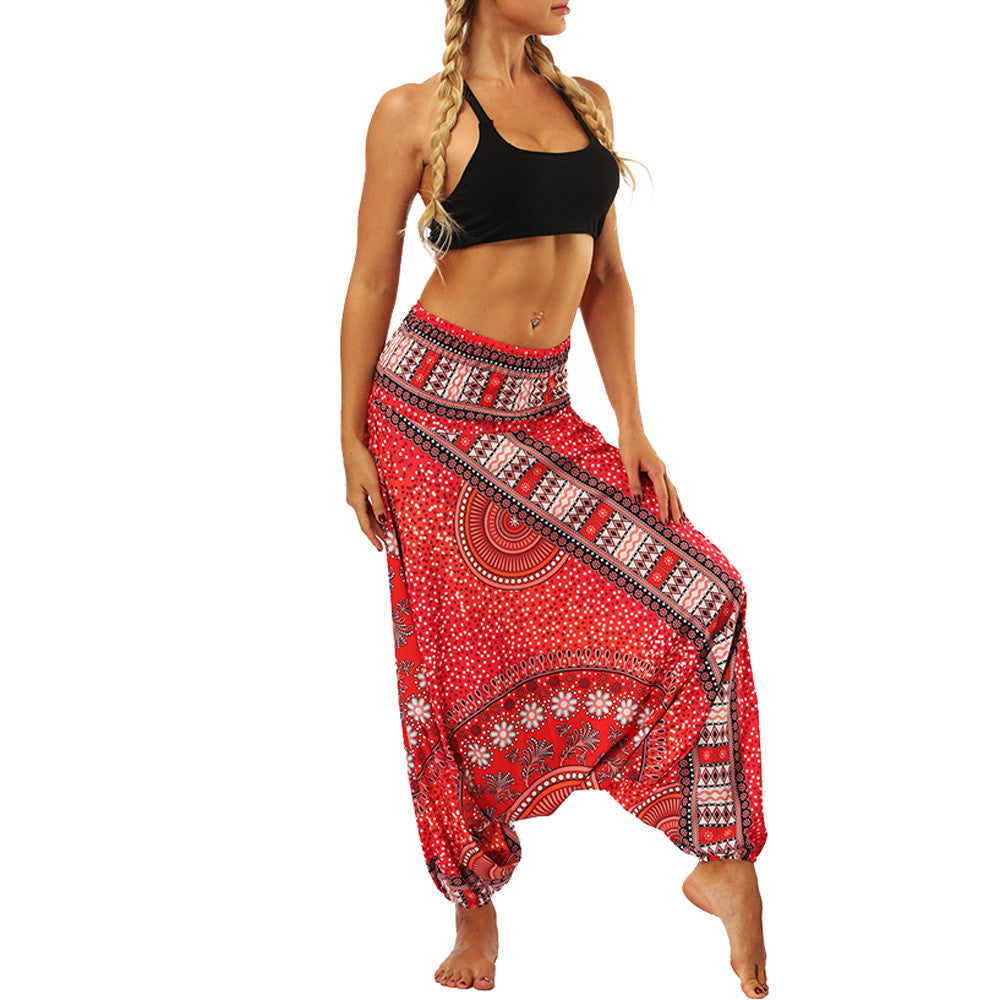 Women's Summer Casual Harem Pants With Print