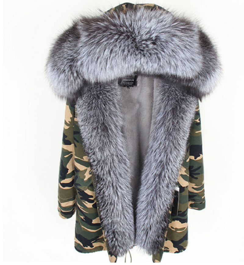 Women's Winter Casual Warm Slim Long Parka With Fox Fur