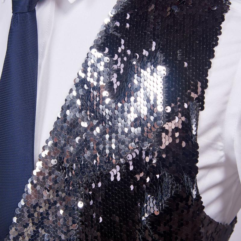 Men's Double Sided Vest With Sequins