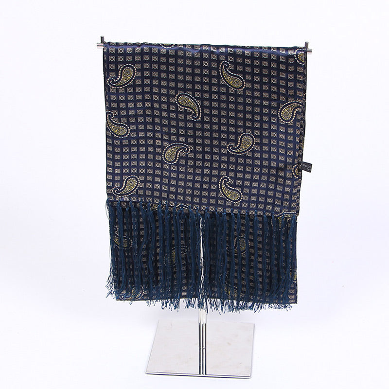 Men's Autumn/Winter Long Scarf With Tassels
