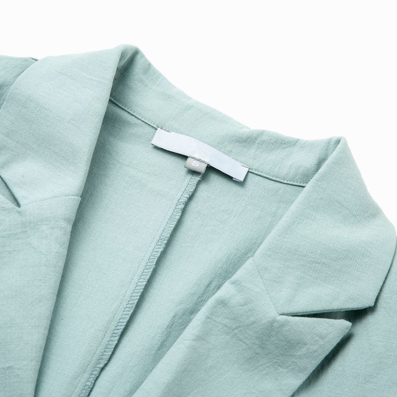 Women's Spring/Autumn Buttoned Blazer With Pockets