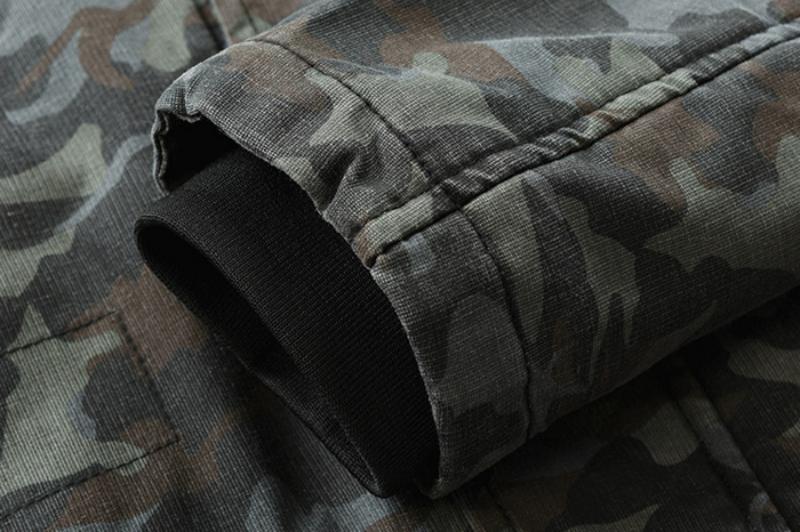 Men's Winter Casual Parka With Camouflage Print | Plus Size