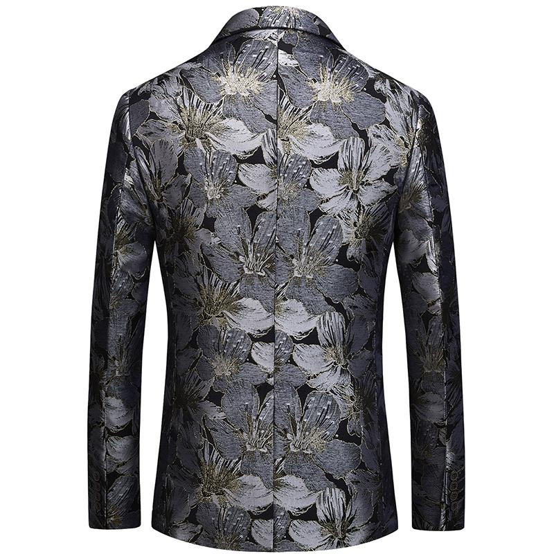 Men's Slim Fit Blazer With Floral Print