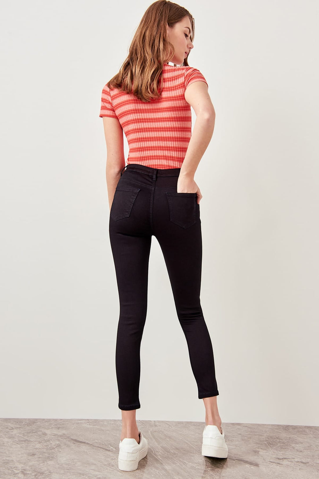 Women's Cotton High-Waist Jeans