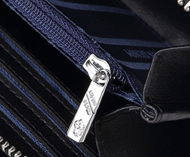 Men's Genuine Leather Clutch With Zipper