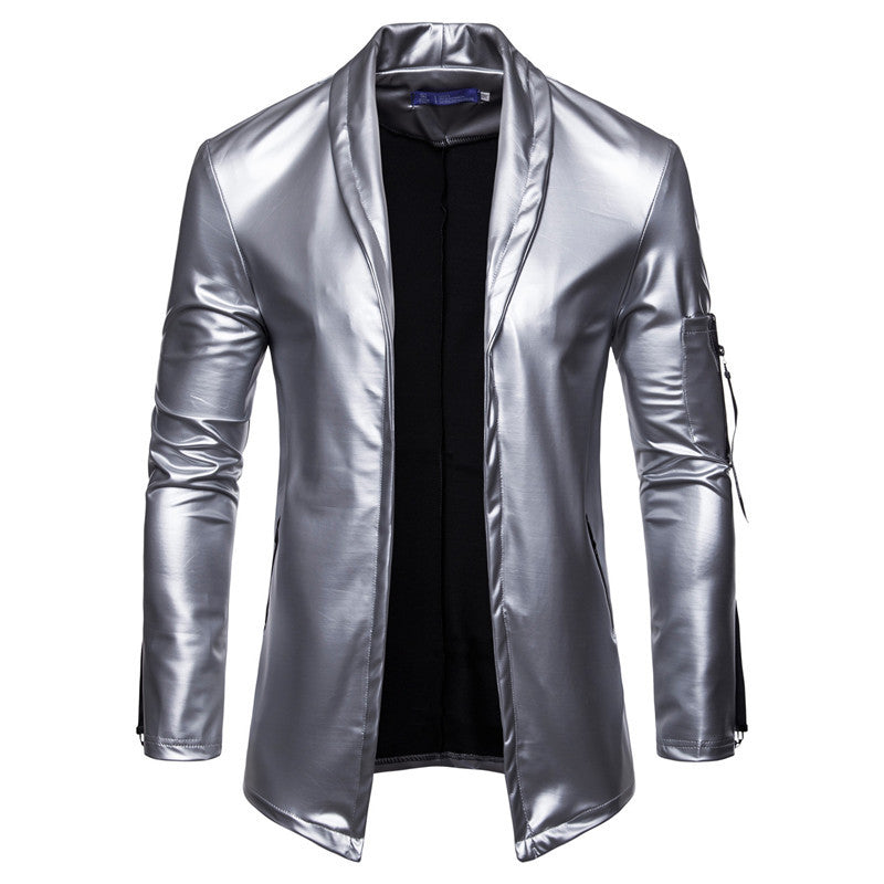 Men's Leather Jacket With Zipper