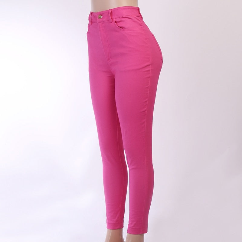 Women's Casual High Waist Skinny Stretchy Jeans