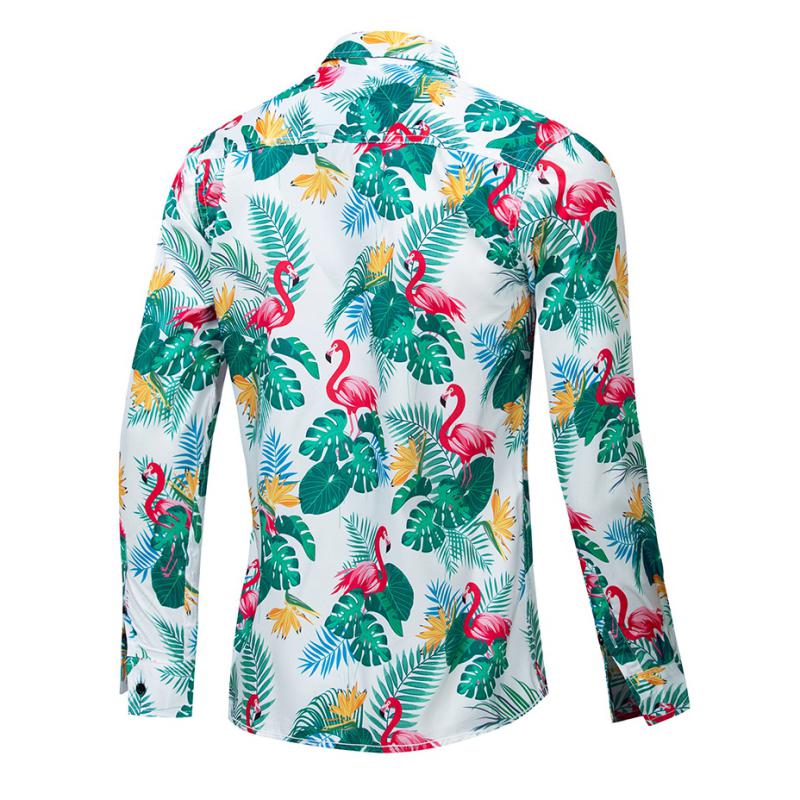 Men's Summer Casual Long Sleeved Shirt With Print