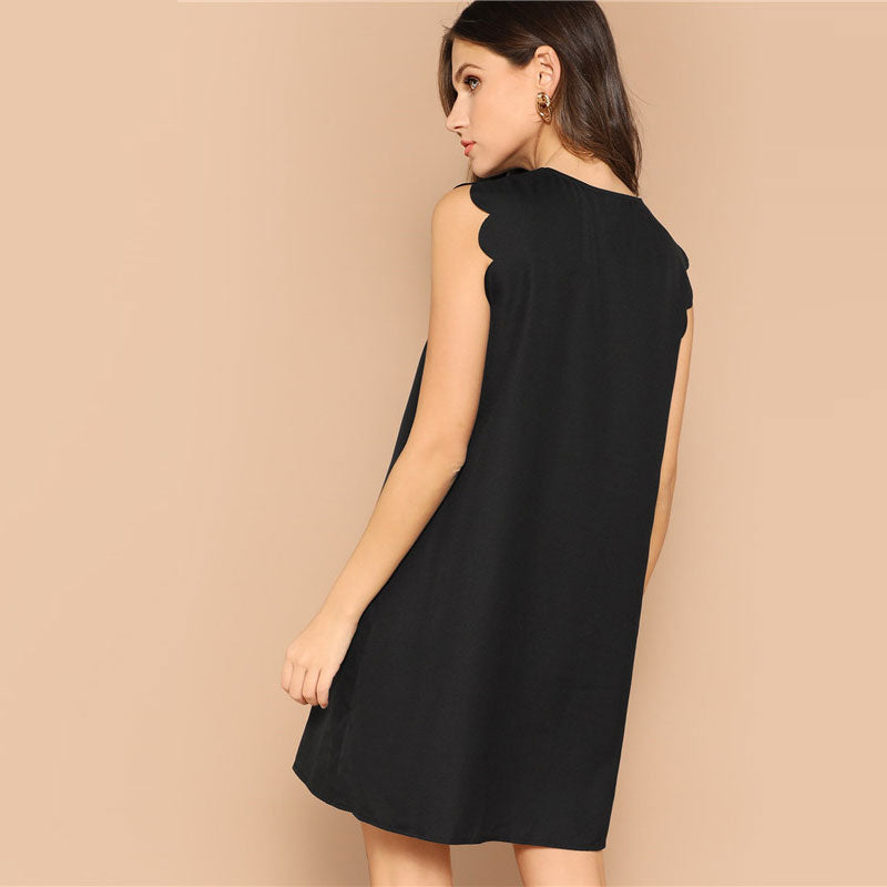 Women's Summer Casual V-Neck Sleeveless Loose Dress