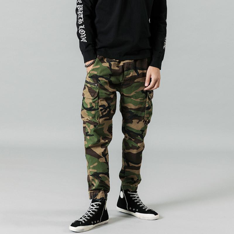 Men's Autumn/Winter Cargo Pants With Camouflage Print