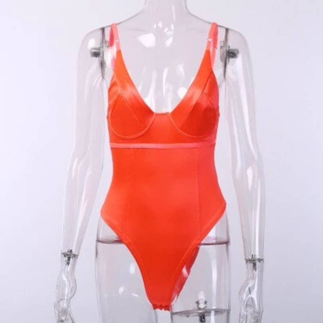 Women's Summer Casual Skinny V-Neck Backless Bodysuit