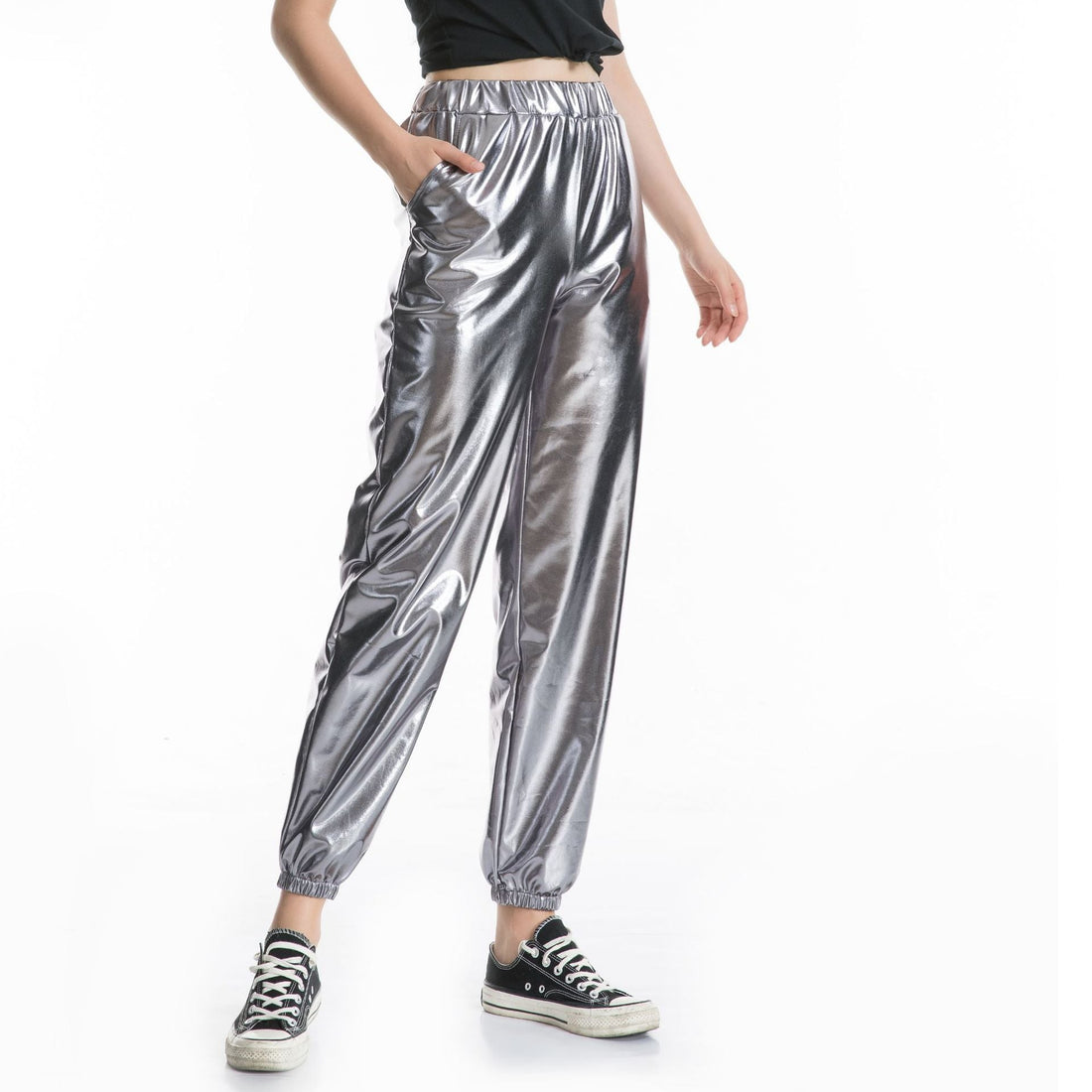 Women's Casual High-Waist Loose Joggers With Pockets