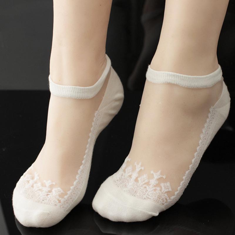 Women's Summer Transparent Ankle Socks | 2 Pairs Set