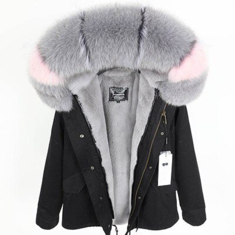 Women's Winter Casual Warm Loose Short Parka With Fox Fur
