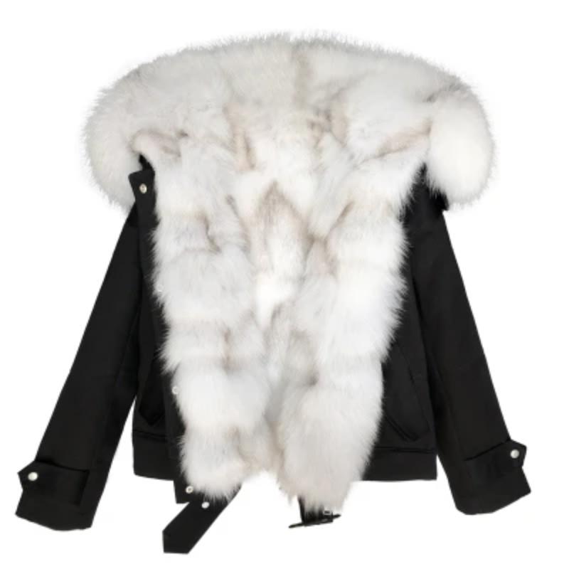 Women's Winter Casual Short Warm Parka With Fox Fur