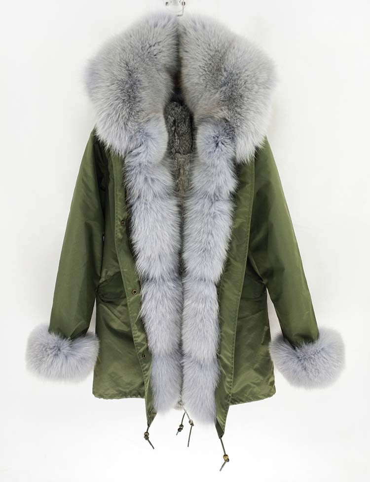 Women's Winter Casual Thick Long Parka With Raccoon Fur