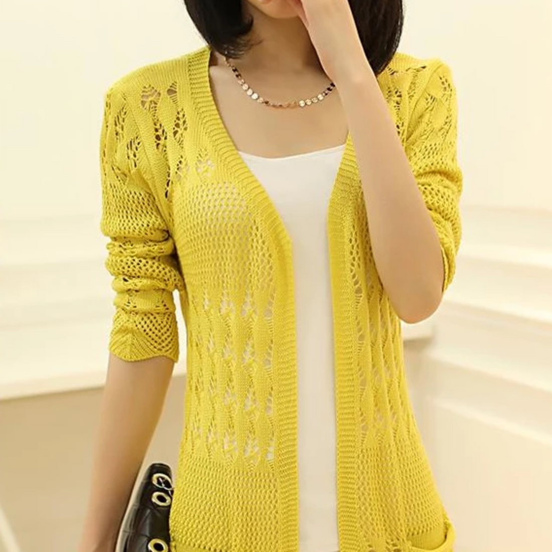 Women's Casual Knitted Loose Cardigan With Pockets
