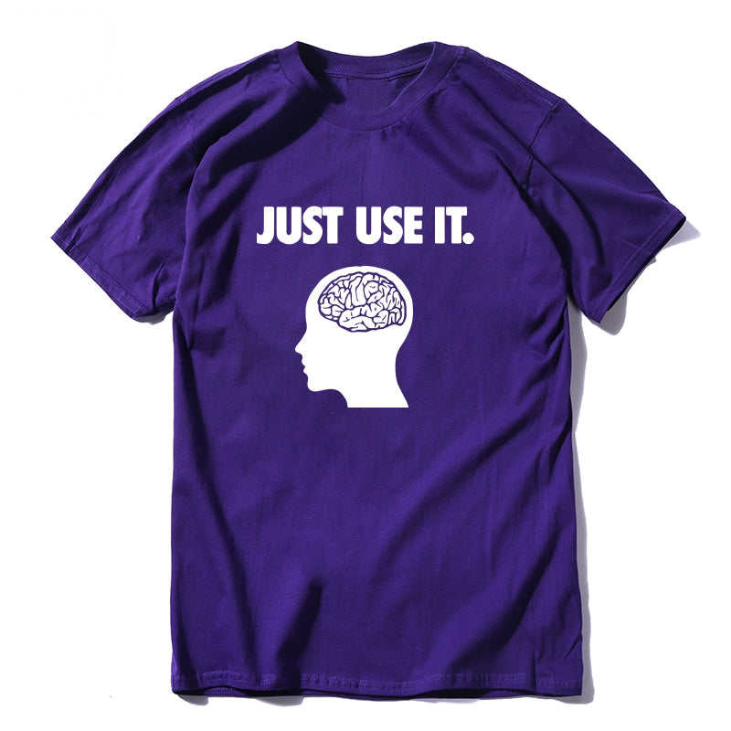 Men's Casual Cotton Loose T-Shirt "Just Use It."
