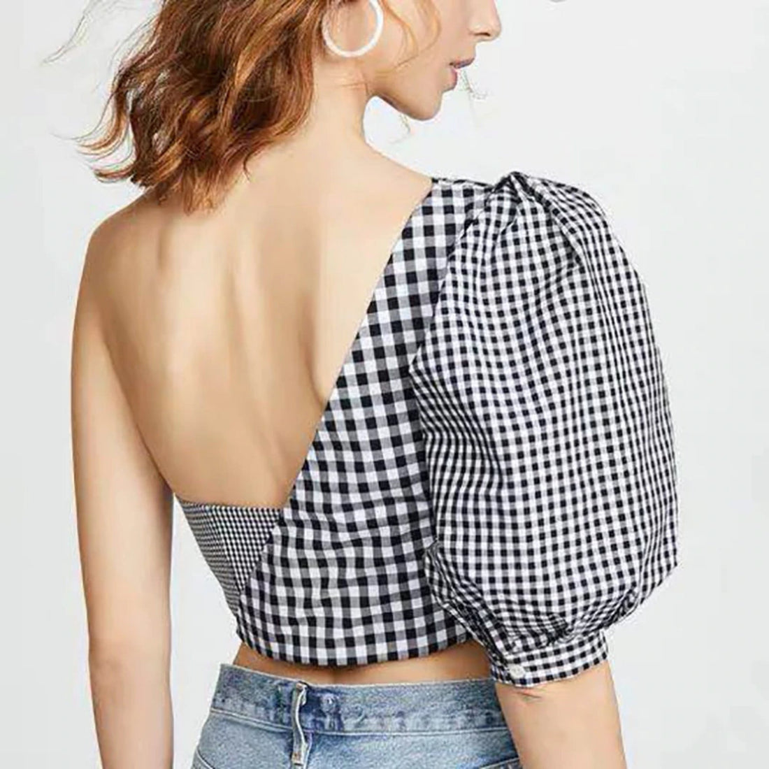 Women's Off-Shoulder Polyester Crop Top