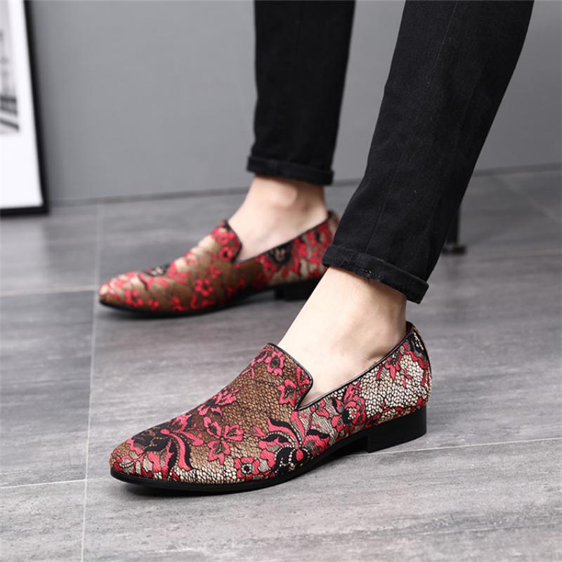 Men's Autumn Casual Loafers With Embroidery | Plus Size