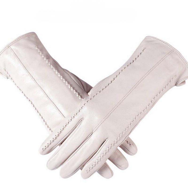 Women's Winter Genuine Leather Gloves With Lining