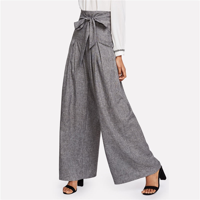 Women's Pleated Loose Wide Leg Pants With High Waist