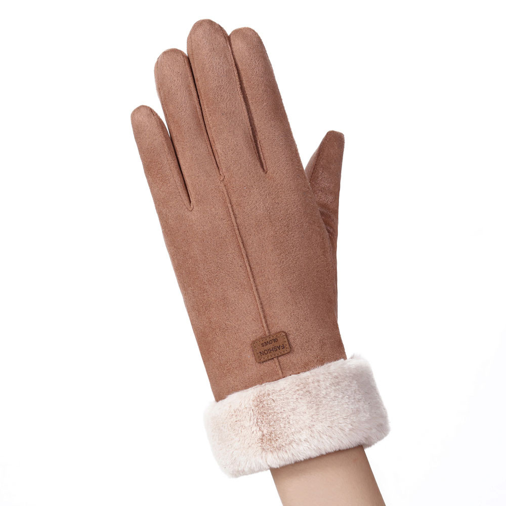 Women's Winter Casual Faux Suede Warm Gloves