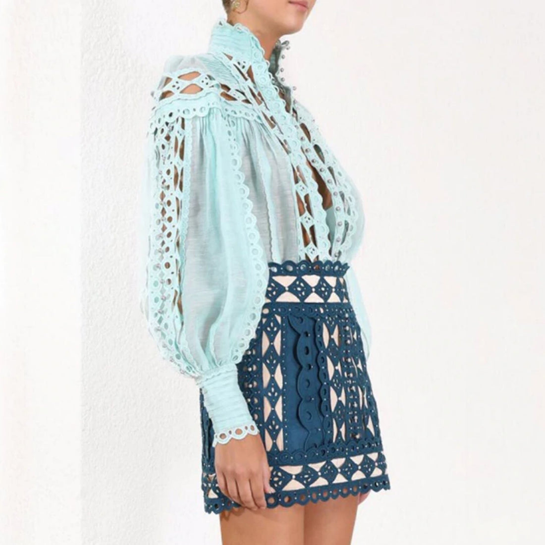 Women's Summer Polyester High-Waist Slim Mini Skirt