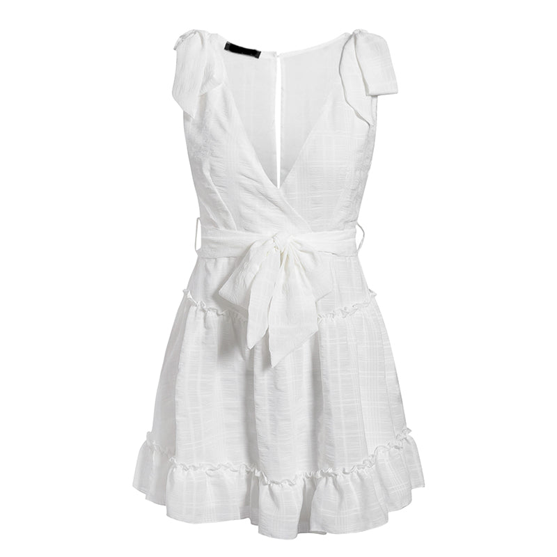 Women's Summer Casual V-Neck A-Line Sleeveless Dress