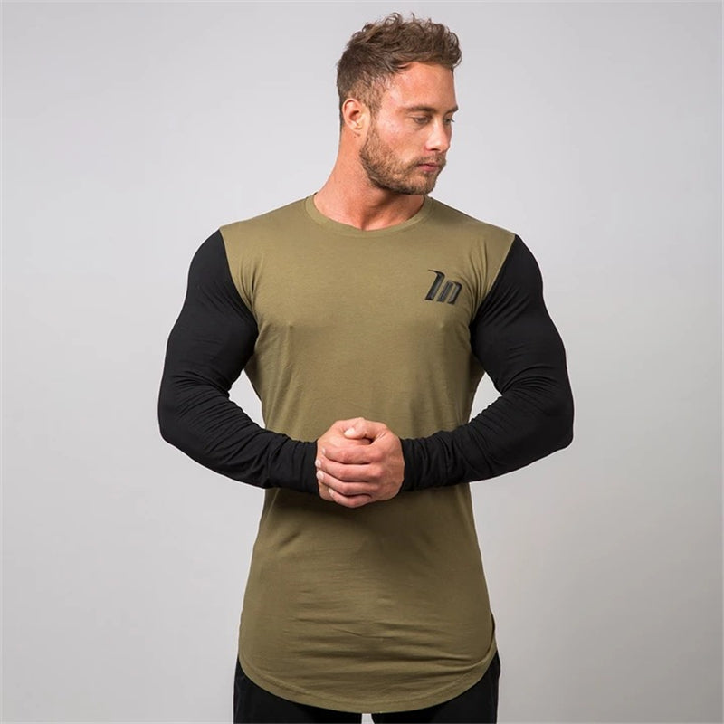 Men's Autumn Cotton O-Neck Long Sleeved T-Shirt