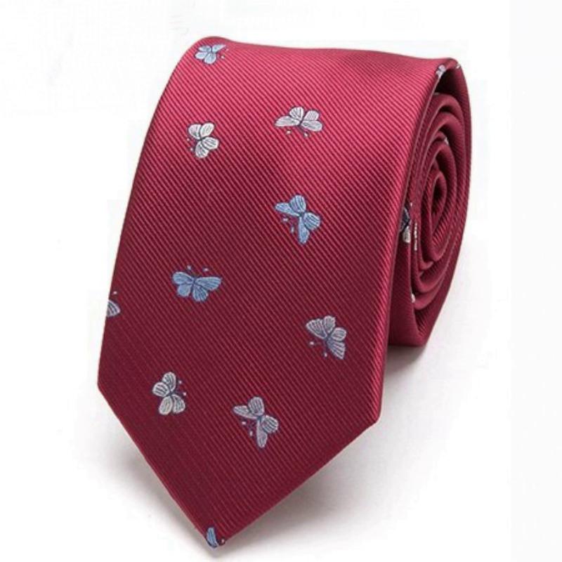 Men's Wedding Jacquard Skinny Tie