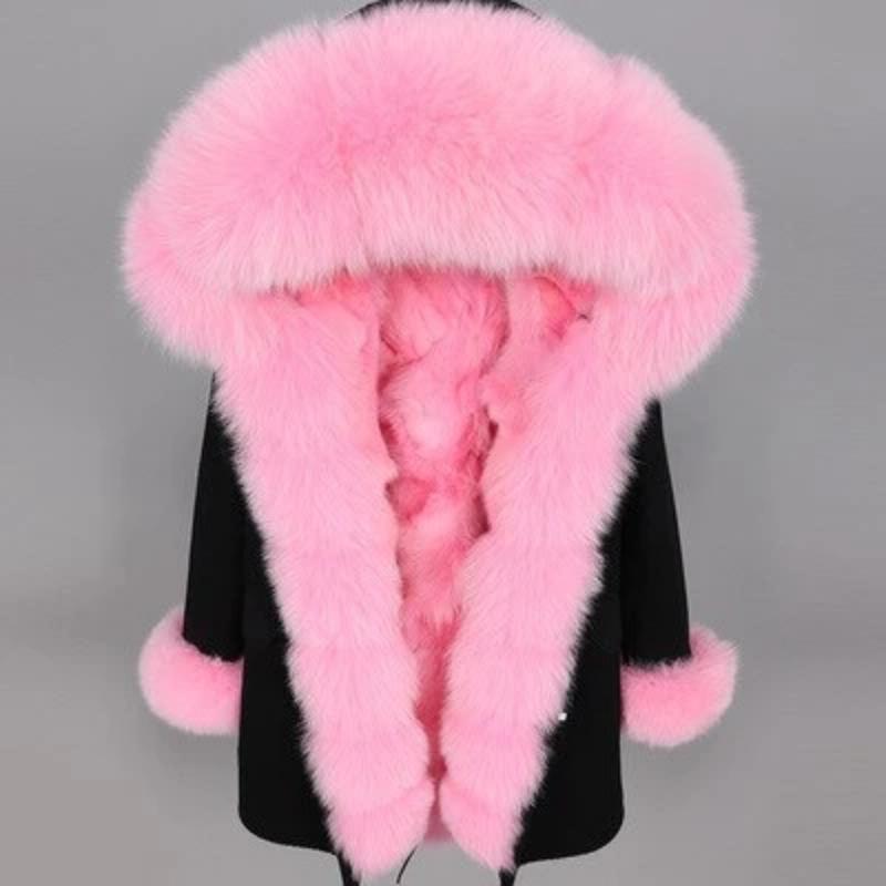 Women's Winter Casual Thick Warm Parka With Fox Fur