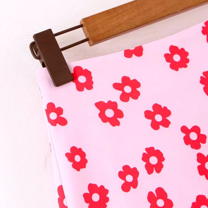 Women's Summer Casual Mini High-Waist Skirt With Print