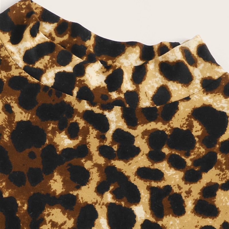 Women's Summer Casual Leopard Short-Sleeved Bodysuit | Plus Size