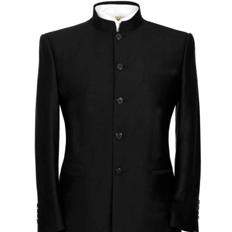 Men's Suit | Blazer With Mandarin Collar & Pants | Plus Size