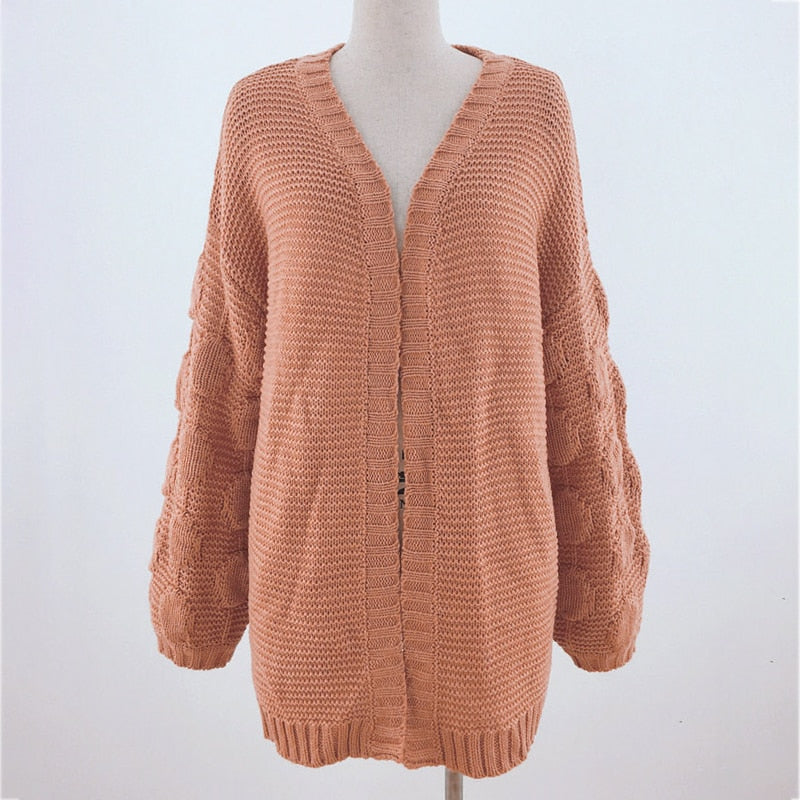 Women's Casual Long-Sleeved Knitted Cardigan