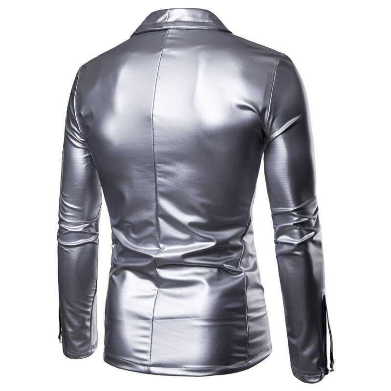 Men's Leather Jacket With Zipper