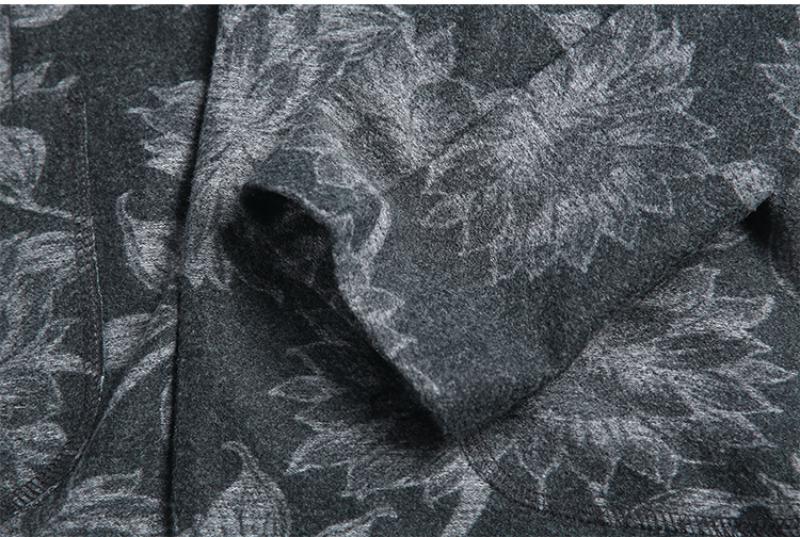 Men's Autumn/Winter Casual Woolen Blazer With Print