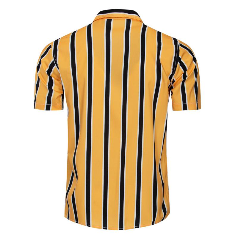 Men's Casual Striped Short Sleeved Shirt